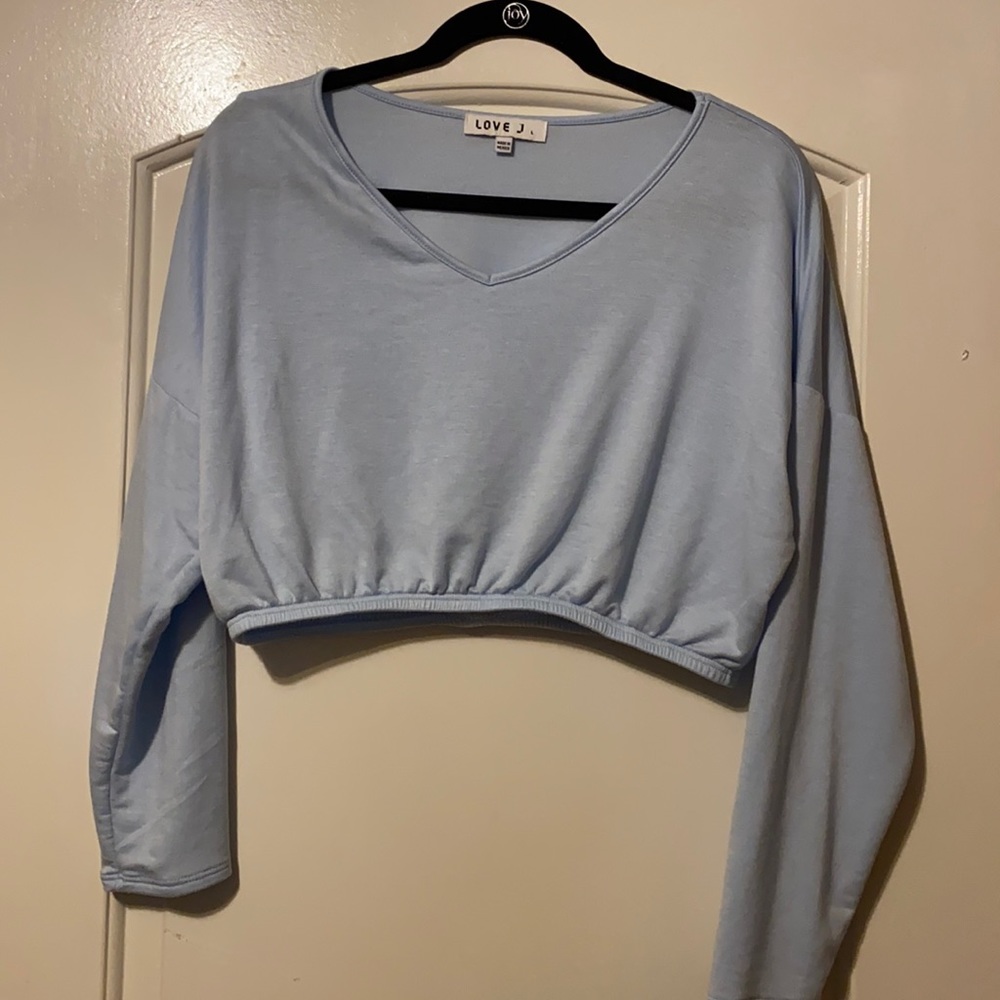 Fashion Nova Baby Blue Crop Top